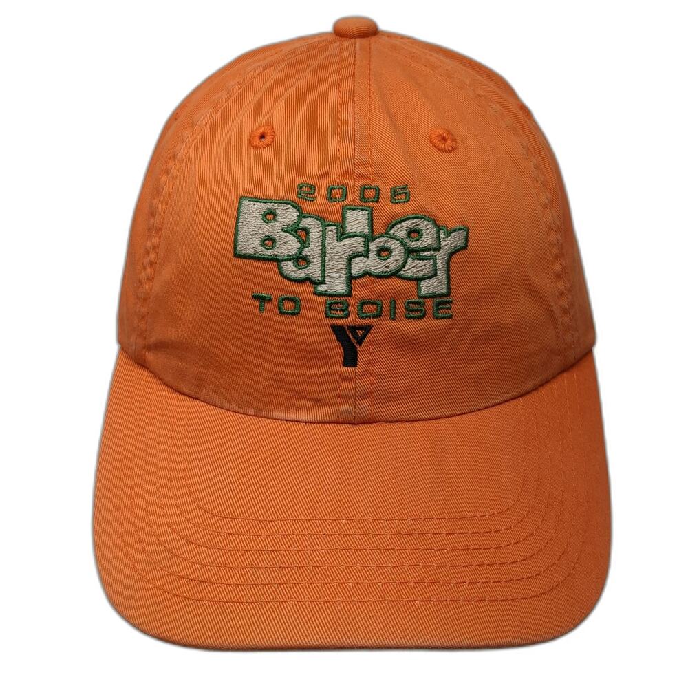 Port Authority Baseball Cap Orange One Size 2005 Barber to Boise YMCA Run Hat